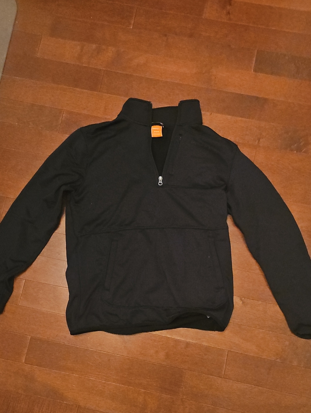 Men's Black Half-Zip Pullover Sweater